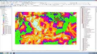 Tutoriel Spatial analyst ArcGIS  carte de perméabilité outil distance de coût [upl. by Cirtap]