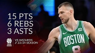 Kristaps Porzingis 15 pts 6 rebs 3 asts vs Wizards 2324 season [upl. by Burkhardt]