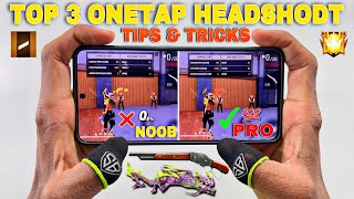 One tap headshot tips and tricks free fire setting sensitivity HUD mobile setting with handcam [upl. by Xonel864]