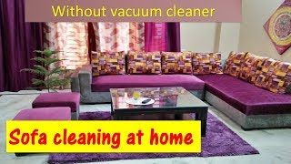 sofa cleaning  how to clean sofa at home  sofa cleaning at home  fabric sofa cleaning [upl. by Ashton]