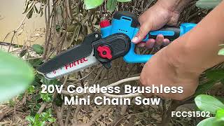 FIXTEC Cordless Brushless Mini Chain Saw Unboxing [upl. by Htilil]