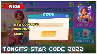 TONGITS STAR CODE 2022  NEW CODE 2022  FREE GOLDS  TONGITS STAR [upl. by Broderick328]