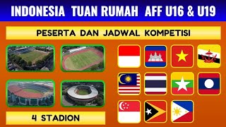 RESMI INDONESIA MENJADI TUAN RUMAH PIALA AFF  TIM PESERTA DAN JADWAL PIALA AFF U 16 amp PIALA AFF U19 [upl. by Clem]