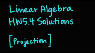 Linear Algebra Orthogonal Projection Examples [upl. by Ferrel]