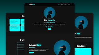 Build a Responsive Personal Portfolio Website Using HTML CSS Javascript [upl. by Firehs]