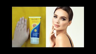 herbion sunblock review  best sunblock with sunflower oil for all skins amp all seasons  carecure [upl. by Emmer]