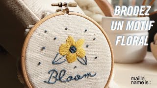 Broder un motif floral Broderie [upl. by Aissirac]