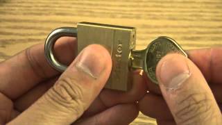 Quick Pick Master Padlock Using Hair Pin [upl. by Aynor510]