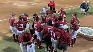 One final Alabama cheer after 2019 Tide softball run ends in Oklahoma City [upl. by Fabron457]