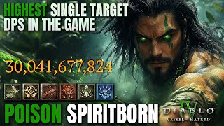 HIGHEST DPS BUILD in Vessel of Hatred  Spiritborn ToD Poison Guide for Diablo 4 [upl. by Aryan77]