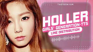 Holler  Girls’ GenerationTTS 소녀시대  Line Distribution [upl. by Ledarf983]