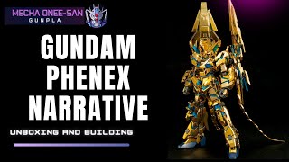 Quick Unboxing amp Building Gundam Phenex HG 1144  Mobile Suit Gundam Narrative [upl. by Anirdnajela965]