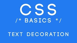 CSS Basics Tutorial 14  Text Decoration [upl. by Abla799]