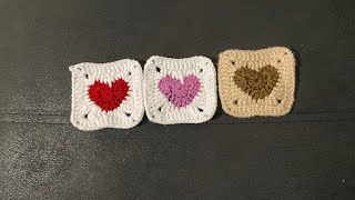 Tuto granny coeur au crochet ♥️ [upl. by Samp939]