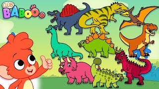 ABC Dinosaurs with Club Baboo  Dinosaur Babies and more dino videos [upl. by Adnorahc]