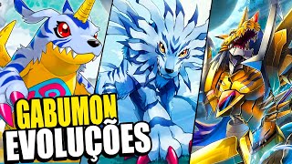 TODAS AS DIGIEVOLUÇÕES DE GABUMON [upl. by Cody]