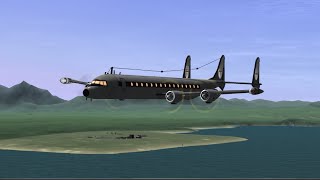 Lockheed L1049 Super Constellation startup and takeoff in KSP [upl. by Thora]