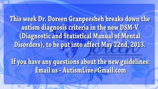 Autism Diagnosis Criteria in the DSMV [upl. by Nyved]