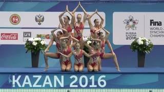 Final Team Spain  FINA World Junior Synchronised Swimming Championships 2016 [upl. by Alfreda]