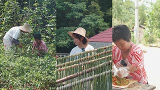 豆角燒豆腐，綠白相間，軟嫩鮮香，舌尖上的享受乡村烹饪 乡村 乡村生活 food [upl. by Norval]