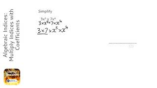 Algebraic Indices Multiply Indices with Coefficients Grade 6  OnMaths GCSE Maths Revision [upl. by Trueblood]