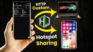 Share HTTP Custom VPN Via Mobile Hotspot No Thirdparty Application [upl. by Affay]