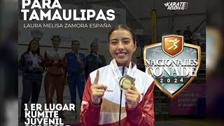 Laura Melisa karateca de la UAT es campeona nacional [upl. by Eyaf]