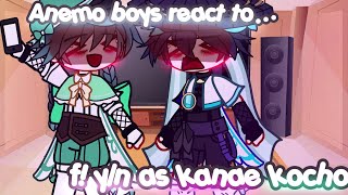 Anemo boys react to f yn as Kanae Kocho  Gacha Club  Genshin Impact [upl. by Lirba463]