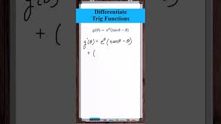 Differentiation  Trigonometric Functions [upl. by Tloh21]