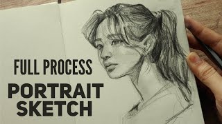 Real Time Portrait drawing  full process [upl. by Sopher]