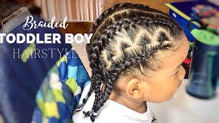 TODDLER BOY HAIRSTYLE 15  EASY BRAIDED TODDLER BOY HAIRSTYLE  BEADED STYLE  PROTECTIVESTYLE [upl. by Haukom]