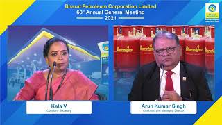 Bharat Petroleum Corporation Ltd AGM 2021  BPCL Annual General Meeting FY 2021 [upl. by Enyawd]