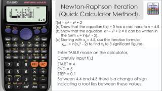 Iteration method using Ans key NewtonRaphson Casio Calculator Alevel maths [upl. by Nahtam]