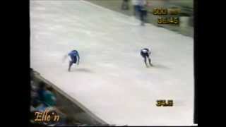 Winter Olympic Games Calgary 1988  500 m Hoffmann  Vergeer [upl. by Nillok]