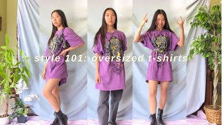 how to style oversized t shirts outfit inspo  styling tips ✿ ✿ ✿ [upl. by Maud]