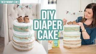 How to Make a Diaper Cake  Step By Step Tutorial [upl. by Ayekel]