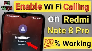 How to Enable WiFi Calling feature on Redmi Note 8 Pro  Enable Vo WiFi  Pz Tech [upl. by Tletski]