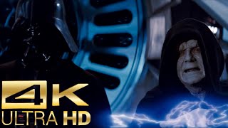 Darth Vader Kills Emperor Palpatine Scene 4k UltraHD  Star Wars Return of The Jedi [upl. by Leblanc757]