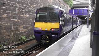 ScotRail 320s at Argyle Street amp Anderston stations 290622 [upl. by Quent557]