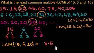 Least common multiple of three numbers Hindi [upl. by Algie]