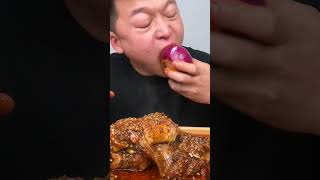 Spicy Mutton Bones mukbang short [upl. by Eustis594]