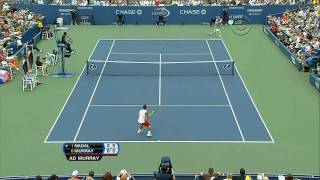 HDNadal vs Murray Us Open 2008 SF [upl. by Ydnamron]