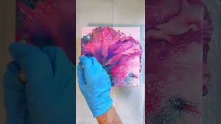 Dutch Pour Acrylic Fluid Art Painting  Four Seasons  Spring shorts fluidart [upl. by Alusru]