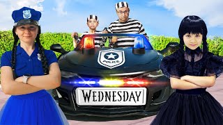 Wednesday 🚓🚨👮 Police Chase Adventure [upl. by Jens]