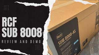 RCF SUB 8008 DUAL 18quot SUBWOOFER REVIEW amp DEMO [upl. by Horwath]