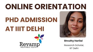 Online orientation PhD admission at IIIT Delhi  Shruthy Harilal [upl. by Rawley502]