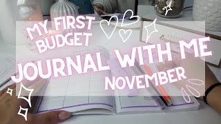 🍃My FIRST Journal with me🍃  Setting up my Kakeibo Budget Journal  November 2021 [upl. by Tterrab]