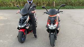 Aprilia SR 50 Ditech vs SR 50 [upl. by Eibbob]