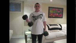 Curling 40 Pound dumbbells for 12 reps [upl. by Oicnevuj923]