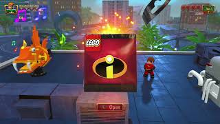 Lego The Incredibles  Urbem Heights ALL COLLECTIBLES 100 RED BRICK Pickup Detector Guide [upl. by Iatnohs]